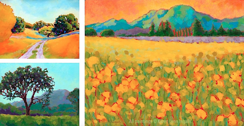 Examples of the California landscape paintings of artist and art ...