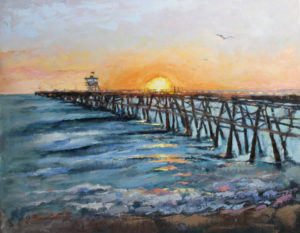 San Clemente California painting of pier